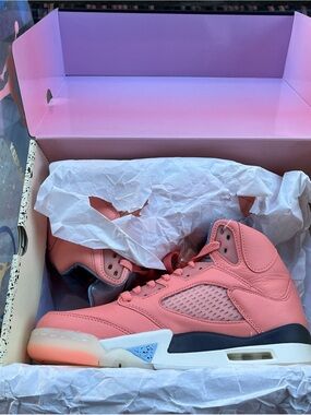 Air Jordan 5 Retro "DJ KHALED CRIMSON" 2022 DV4982 641  Size 8 Men Fast Shipping